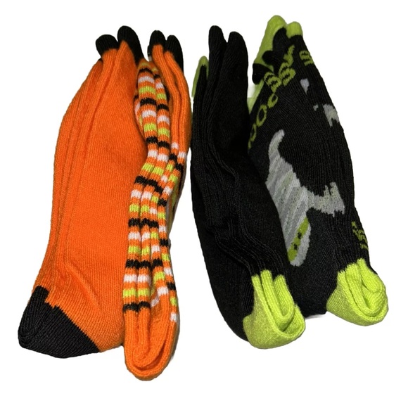 Hallmark Halloween Crew Socks 4 Pair Women 4-10 Black Orange w Mummy Jack O' NEW - Picture 6 of 8